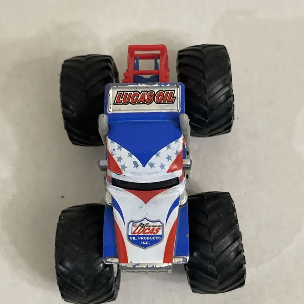Monster Jam Lucas Stabilizer Red White Hubs Loose Truck 1/64 Diecast